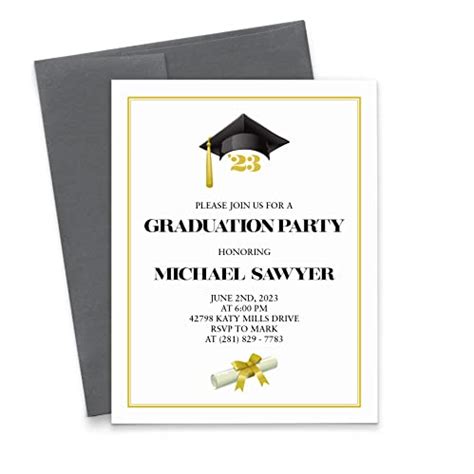 Blank Graduation Party Invitations