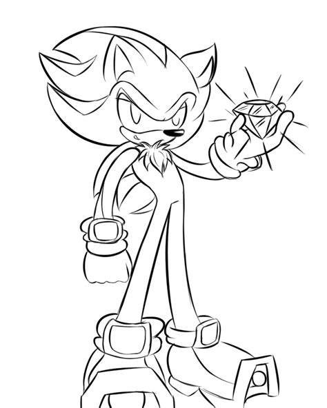 Shadow The Hedgehog Coloring Pages at GetDrawings | Free download