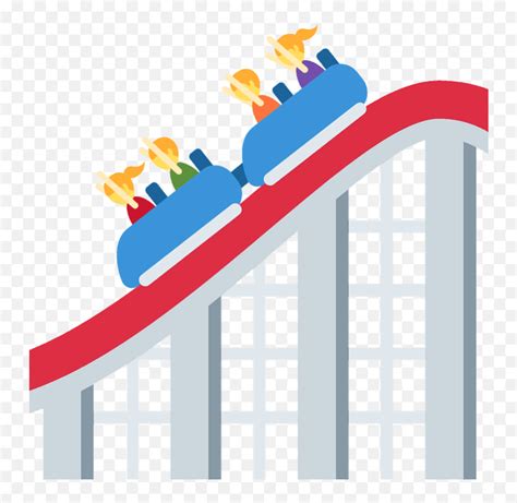 Roller Coaster Emoji Clipart - Roller Coaster Emoji Png,Roller Coaster ...