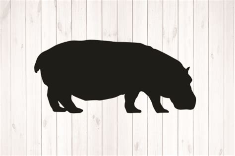 Hippo Silhouette Svg Graphic by rayan · Creative Fabrica