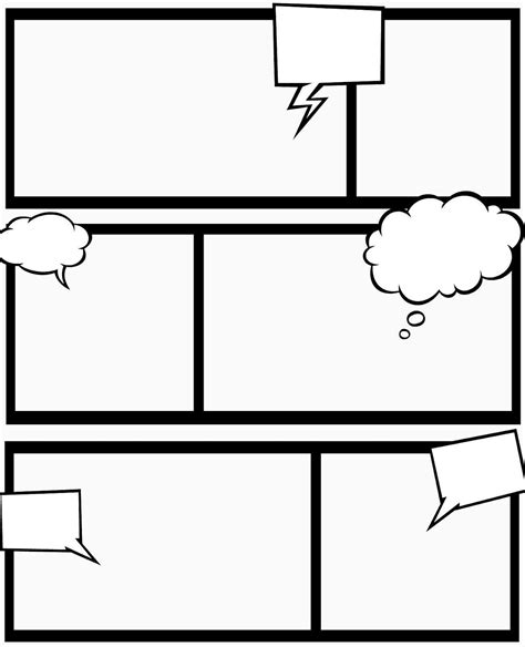 Comic Strip Template Printable: Create Your Own Comics Easily! – Worksheets Decoomo