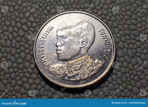 Thailand 1 baht coin stock photo. Image of metal, economic - 253676276