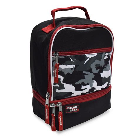 Polar Pack Black Dual Compartment Insulated Lunch Box Cooler - Shop Lunch Boxes at H-E-B