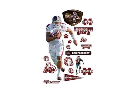 Life-Size Dak Prescott - Mississippi State Wall Decal | Shop Fathead ...