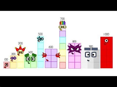 Numberblocks 100 - 1000 (zoomed out and fixed) - YouTube | The 100, Fictional characters, Magical