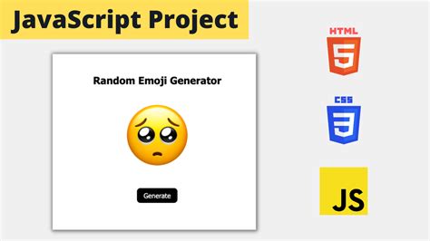 Learn How to Create a Random Emoji Generator using HTML, CSS and ...