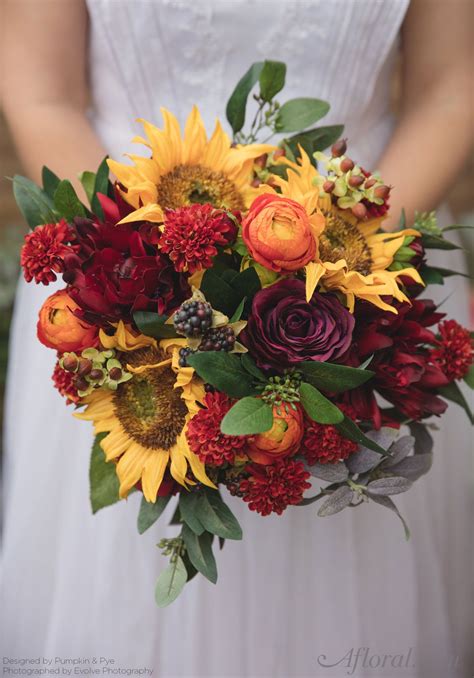 20++ Fall Wedding Bouquets With Sunflowers - PIMPHOMEE