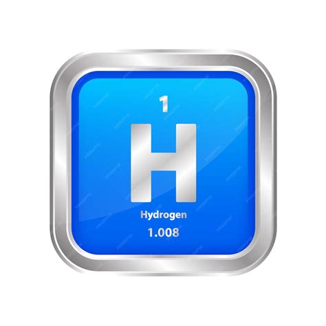 Premium Vector | Icon structure hydrogen hydrogenium (h) atomic number ...