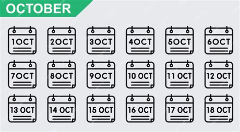 Premium Vector | October vector icons on white background