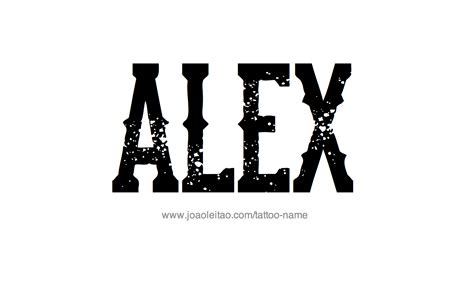 Alex Name Tattoo Designs