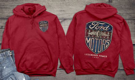 Ford Hoodie Officially Licensed Vintage Ford Motors Hooded - Etsy