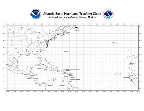 Atlantic Basin Hurricane Tracking Map - Tularosa Basin 2017 - Printable ...