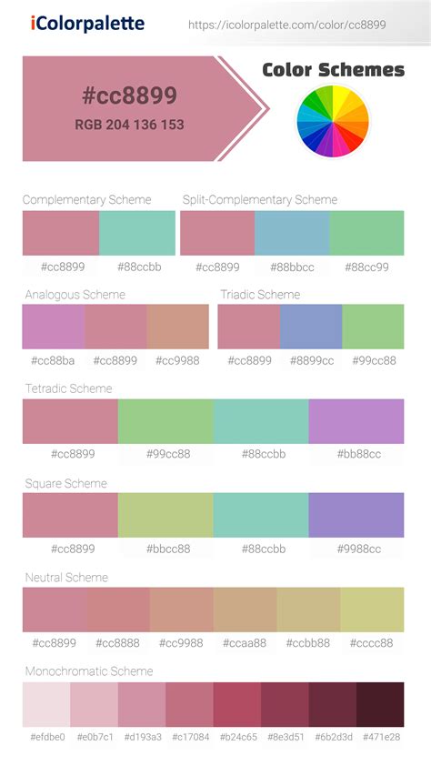 Puce Color | cc8899 information | Hsl | Rgb | Pantone