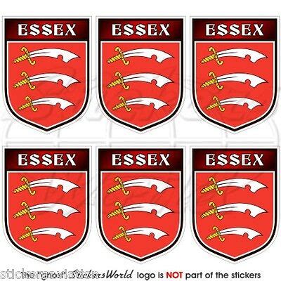 ESSEX County Shield England UK British 40mm (1,6") Mini Stickers-Decals x6 | eBay