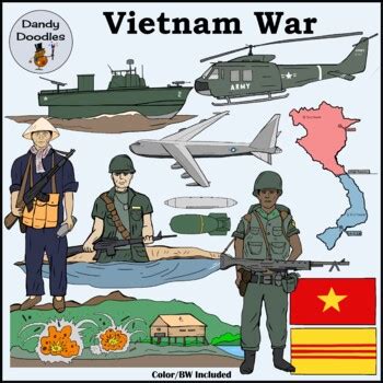 Vietnam War Clip Art by Dandy Doodles | TPT