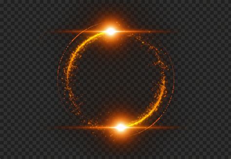 Gold Circle Light Flare Effect HD PNG | Citypng