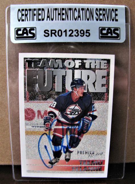 Lot Detail - TEEMU SELANNE SIGNED HOCKEY CARD /CAS AUTHENTICATED