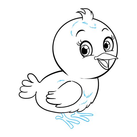 How to Draw a Baby Bird - Really Easy Drawing Tutorial