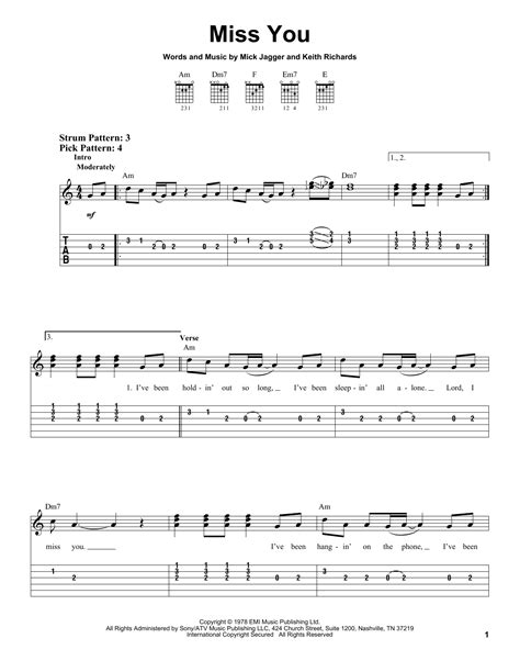 Miss You by The Rolling Stones - Easy Guitar Tab - Guitar Instructor