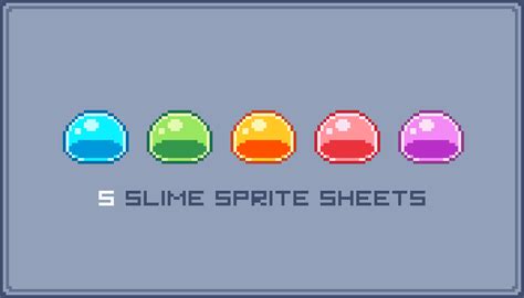 5 Slime Sprite Sheets | GameDev Market | Pixel art characters, Pixel art design, Pixel art games