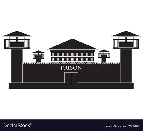 Prison building Royalty Free Vector Image - VectorStock
