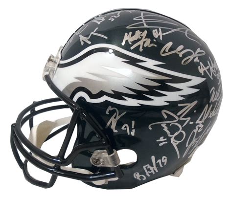 2016 Philadelphia Eagles Team Autographed Riddell Full Size Football Helmet, Proof. This is a ...