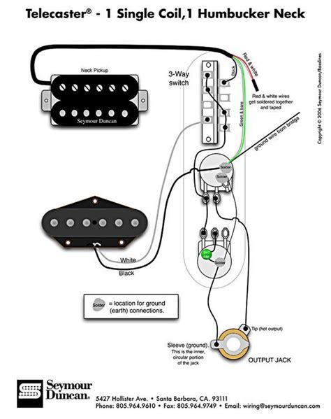 Telecaster Wiring Diagram - Humbucker & Single Coil | Learn Guitar | Pinterest | Guitars, Guitar ...