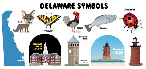 Delaware Symbols Stock Illustration - Download Image Now - iStock