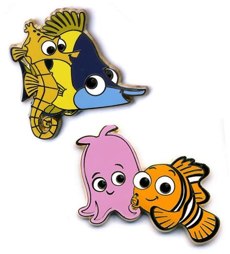 Sheldon, Tad, Nemo and Pearl - Finding Nemo Gang 2 pin set | Pin & Pop