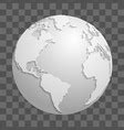 Earth 3d globe world map with green continents Vector Image