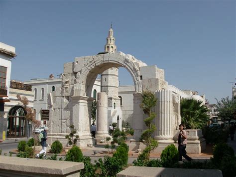 Roman arch on Straight Street in the old city of Damascus. | Places to visit, Old city, Damascus