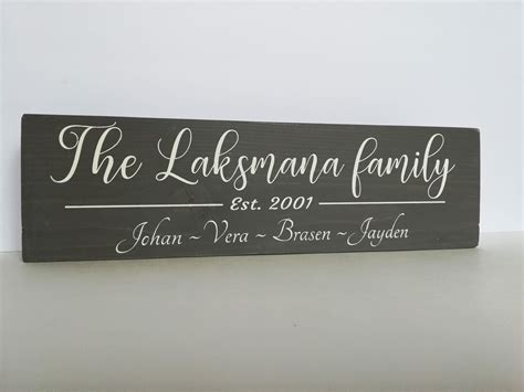 Custom Family Name Wood Signs, Custom Wood Signs, Personalized Wood ...