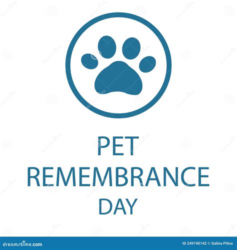 Pet Remembrance Day Conceptual Banner. Paw Print Logo Stock ...