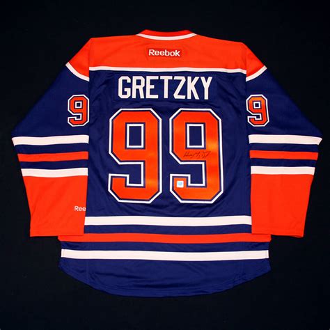 Wayne Gretzky #99 - Autographed Edmonton Oilers Royal Blue Reebok ...