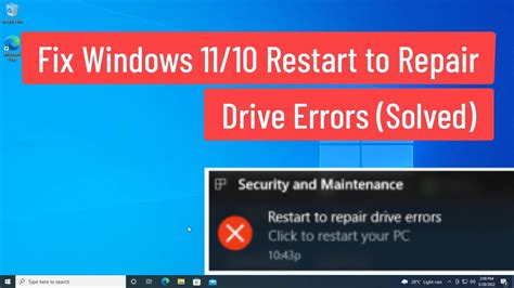 Fix Windows 11/10 Restart to Repair Drive Errors [Solved] - YouTube