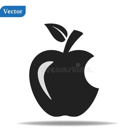 Bitten Apple. Apple Vector Icon. Apple Fruit Illustration Icon.Web Design Vector Logo. Apple ...