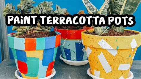 3 Ways to Paint Terracotta Pots - DIY Painted Plant Pots Tutorial - YouTube