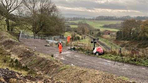 Landslip at Crewkerne railway tunnel closes track - BBC News