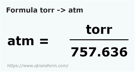 Torr a Atmósfera - torr a atm convertir torr a atm