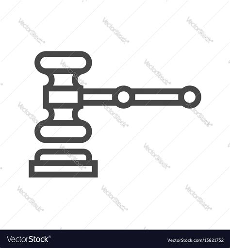 Auction gavel icon Royalty Free Vector Image - VectorStock