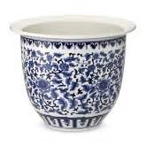 Blue & White Ceramic Planter, Small | Williams Sonoma