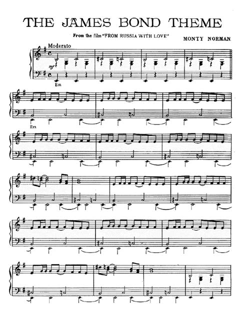 JAMES BOND THEME Piano Sheet music | Easy Sheet Music