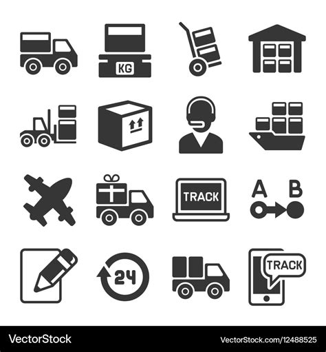 Shipping logistic and delivery icons set Vector Image