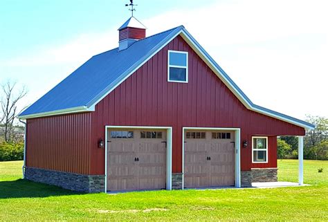 29 Country Garages With Lofts Twenty-nine Optional Layouts - Etsy | Barn construction, Pole barn ...