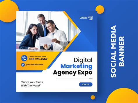 Digital marketing agency Social media banner ads template by Shuvojit ...