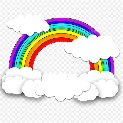 Rainbow Cloud Clipart Vector, Clouds Cute Cartoon Rainbow Clipart ...