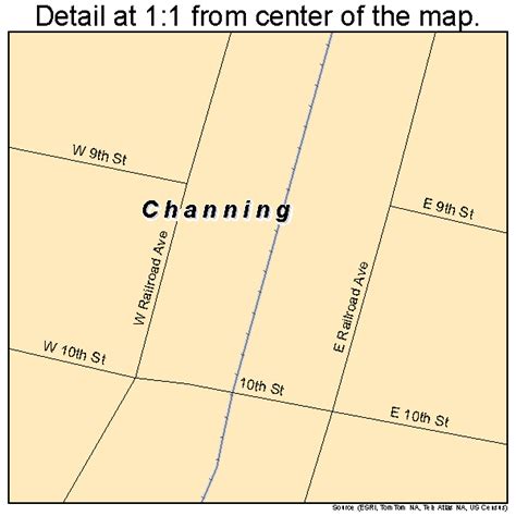 Channing Texas Street Map 4814260