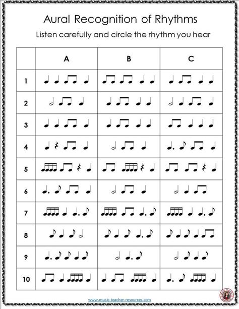 Worksheets Hear The Beat | Music theory worksheets, Free music worksheets, Music worksheets