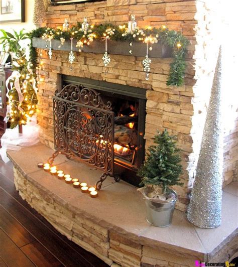 Popular-Rustic-Mantel-Decor | Christmas fireplace, Christmas mantel decorations, Christmas ...