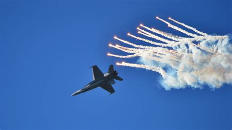 aircraft, Military Aircraft, McDonnell Douglas F A 18 Hornet, Flares, Smoke Wallpapers HD ...